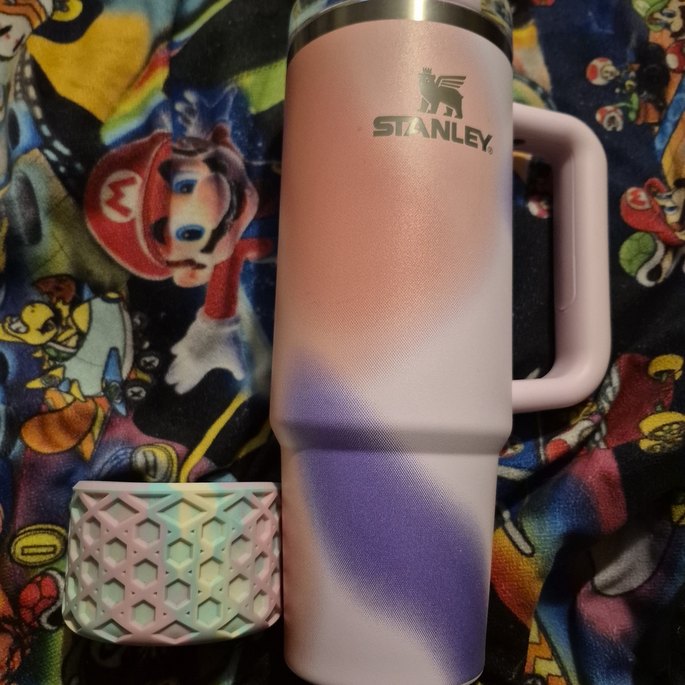Stanley Pastel Pink and Purple Tumbler with Handle